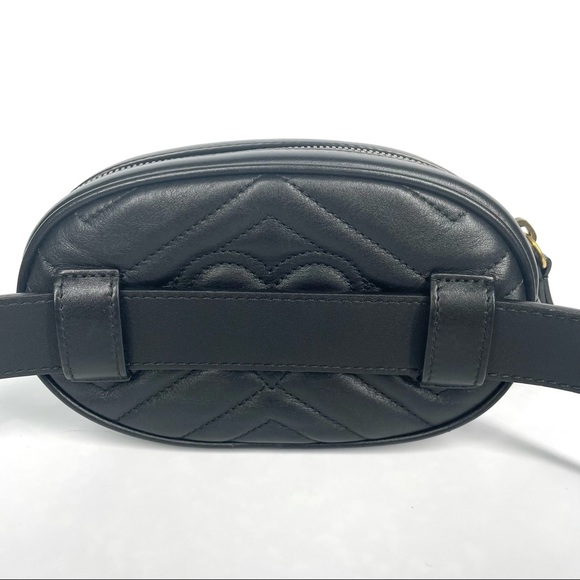 🔴SOLD🔴GUCCI Calfskin Matelasse GG Marmont Belt Bag - Picture 12 of 17
